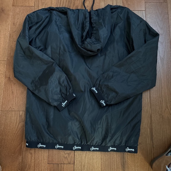 Men’s Sixth June Paris Poly Black Zip Windbreaker Jacket Sz XL - Picture 5 of 7